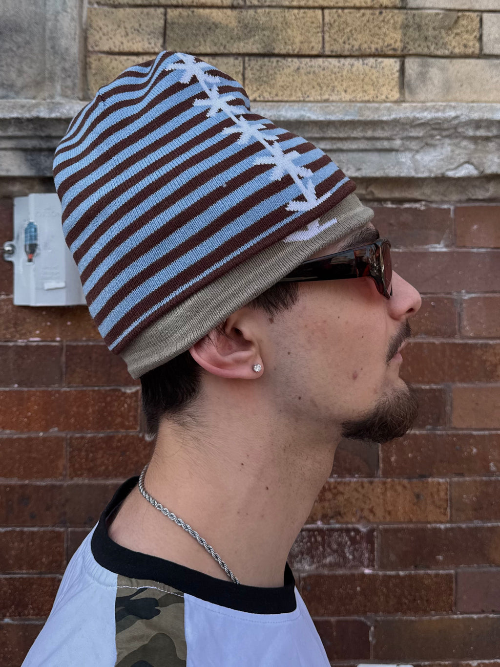 Brown Reversible beanie